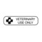 Nevs Label, Veterinary Use Only 3/8" x 1-1/2" White w/Black VW-0044 - alternate 1